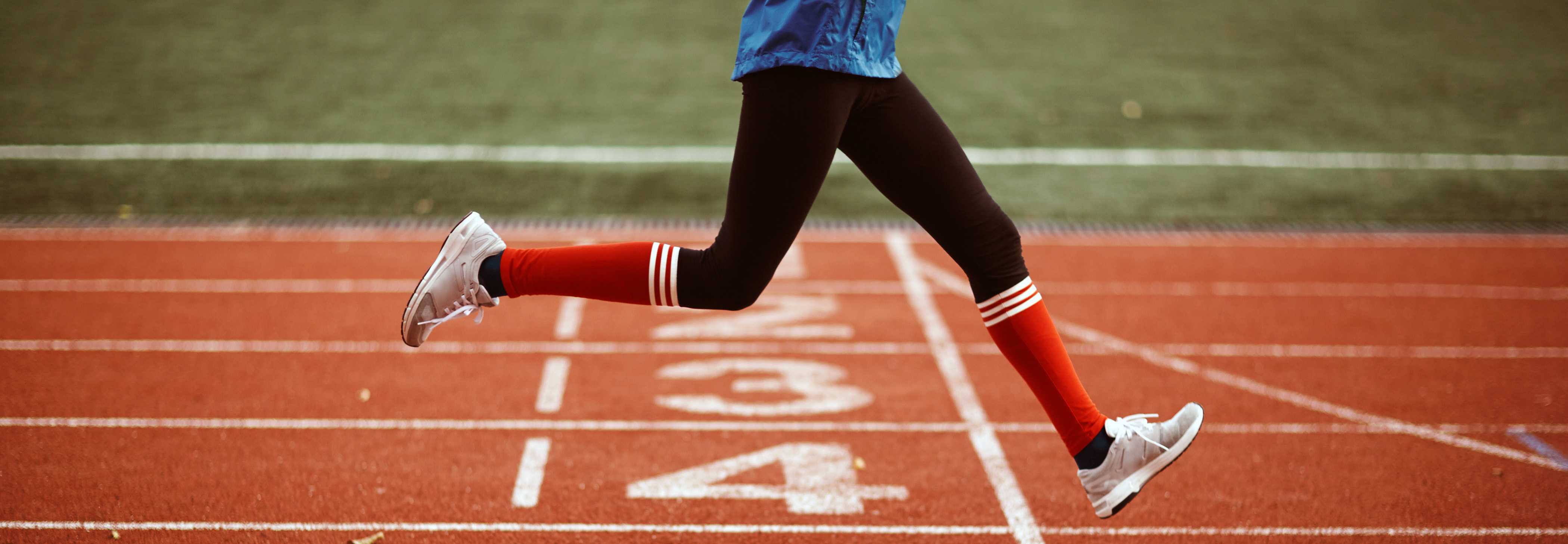 Person running on track