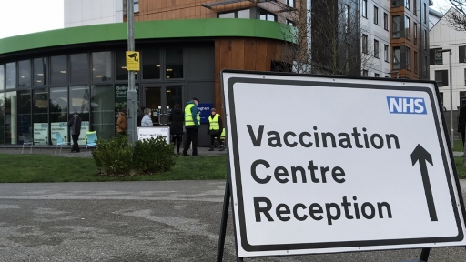 Vaccination centre signage