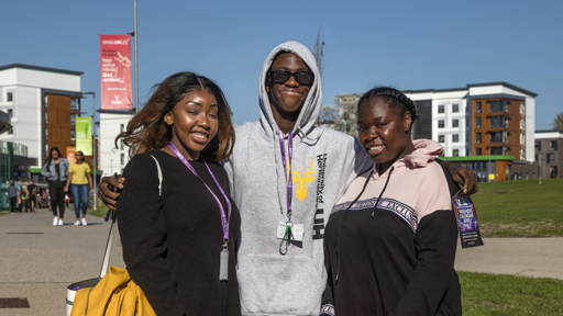 Students outside the Oval