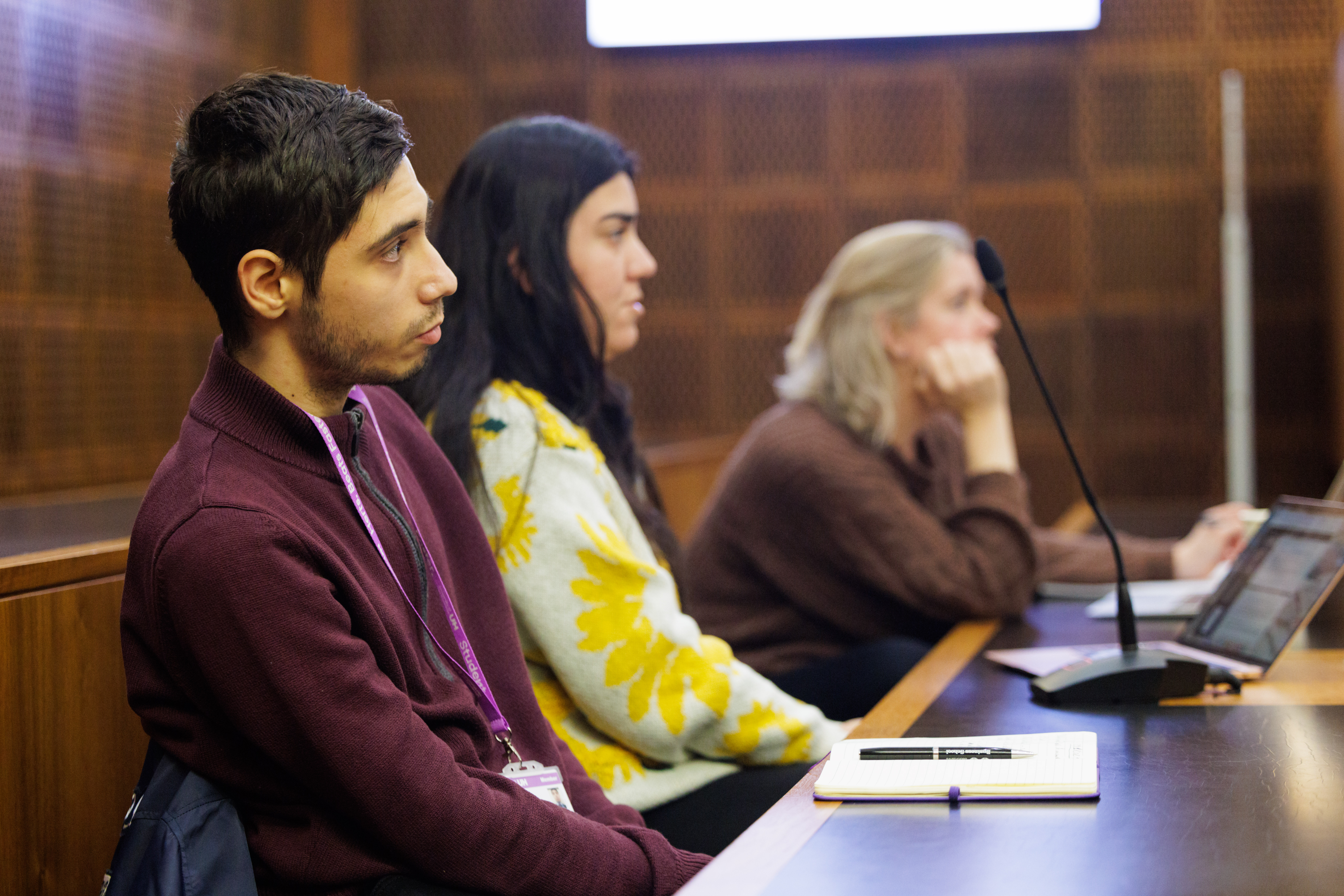 image of students in the law court